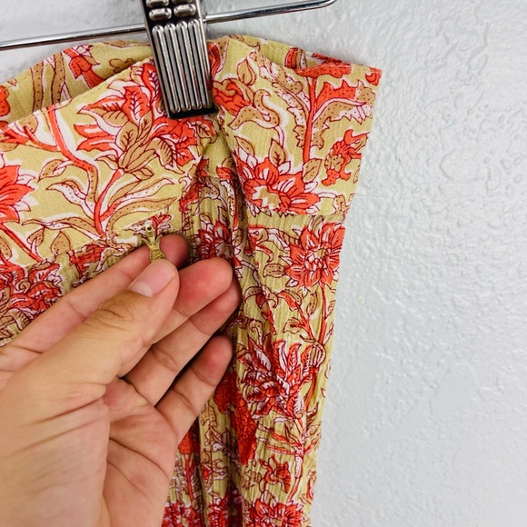 BEACHGOLD Orange Floral Beach Wrap Midi Skirt - Picture 3 of 9